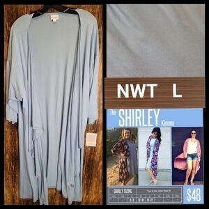 LuLaRoe "SHIRLEY" Kimono L New With Tags baby blue